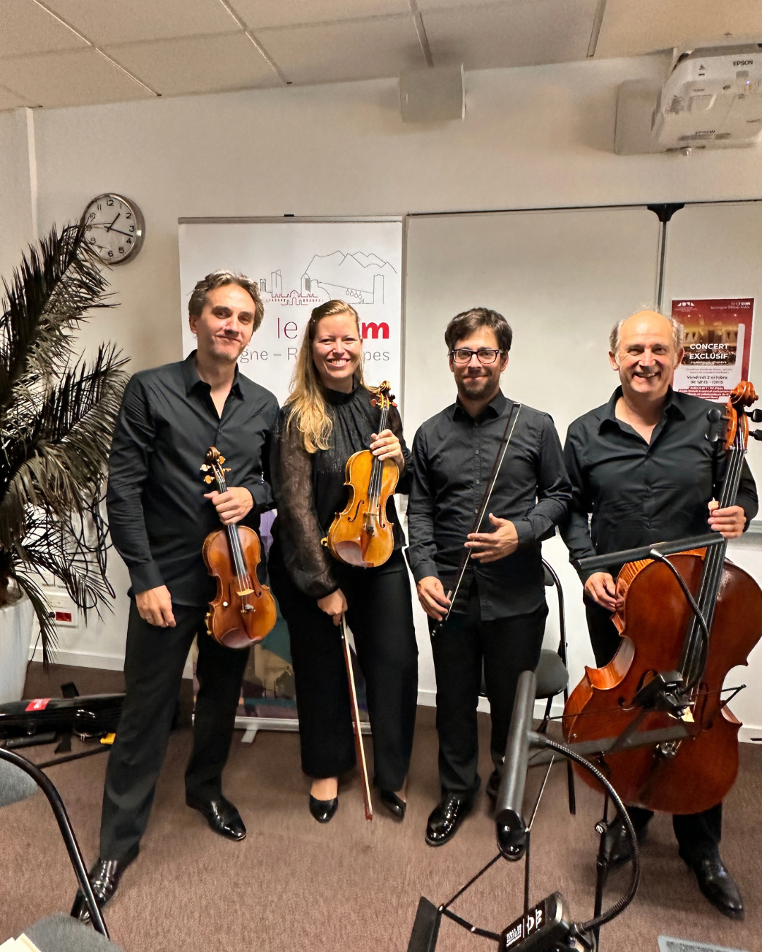 Portraits du quatuor à Corde de l'Auditorium de Lyon au Cnam de lyon